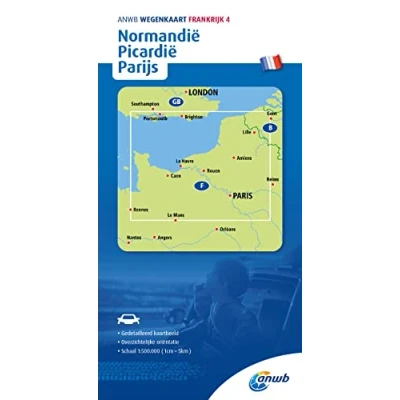 Afbeelding van ANWB wegenkaart ANWB*Wegenkaart Frankrijk 4. Normandie/Picardie/Parijs