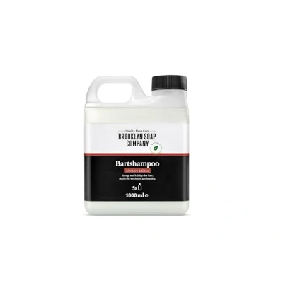 Afbeelding van Brooklyn Soap Company Baardshampoo navulling (1 liter), baardzeep navulverpakking, reiniging en verzorging voor je baard