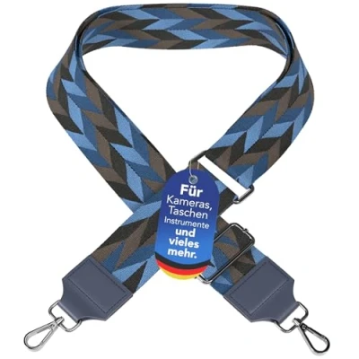 Afbeelding van EAZY CASE Verstelbare tasriem, vervangende schouderriem voor handtassen, schoudertassen, brede tasriem tassen en draagtassen, doe het zelf tassenband, gemengd blauw