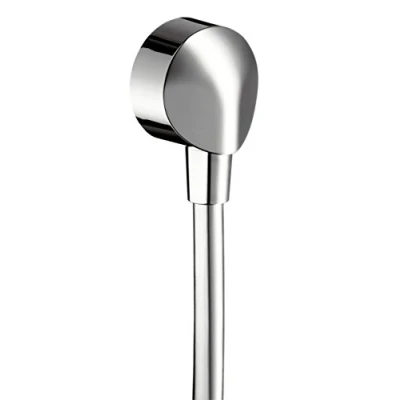 Afbeelding van hansgrohe FixFit muuraansluitbocht E zonder terugslagklep chroom, 27454000