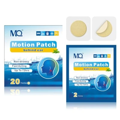 Afbeelding van MQ 20ct bewegingsziekte patches, lichte kleur, zeeziekte patches niet slaperig en waterdicht, cruiseschip reisbenodigdheden, snelwerkend langdurig 72H