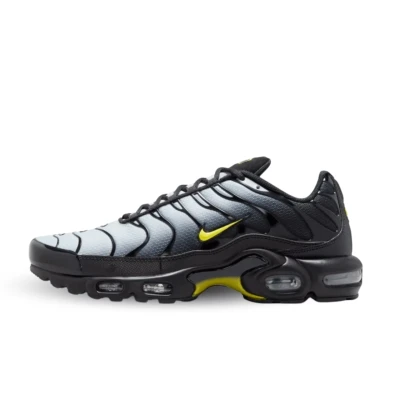 Afbeelding van Nike Air Max Plus &#039;Wolf Grey Opti Geel&#039; Herenseaker Zwart/Grijs/Geel Maat 44.5 LET OP! Doos Zonder Deksel