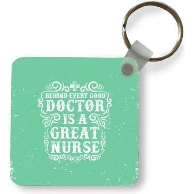 Afbeelding van Sleutelhanger Uitdeelcadeautjes Vintage Dokter Tekst Plastic Vaderdag cadeau Geschenk Cadeautje voor hem Tip Mannen