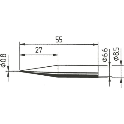 Afbeelding van Ersa 842 SD soldeerpunt Potloodvorm, verlengd Grootte 0.8 mm Inhoud: 1 stuk(s)