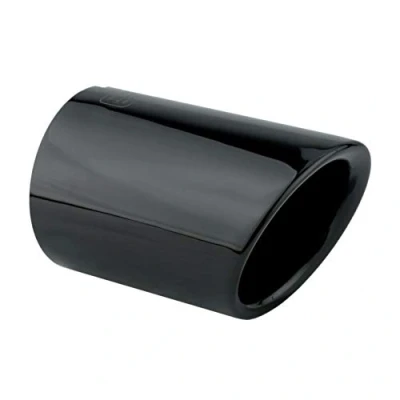 Afbeelding van L&amp;P A285 1 Uitlaatklep, eindpijp, zwart chroom, roestvrij staal, voor A4 B9 A5 F5 gepolijst, plug &amp; play eindpijpen, uitlaatpaneel 65 mm eindbuizen