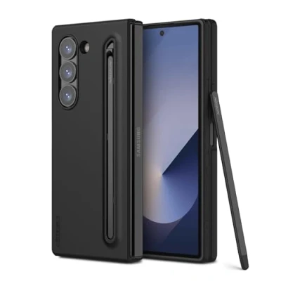 Afbeelding van Nillkin Hoes voor Samsung Galaxy Z Fold 6, slank met S pen, Flex Pure 6 hoes, geïntegreerde nieuwe compacte houder en opbergsleuf zwart