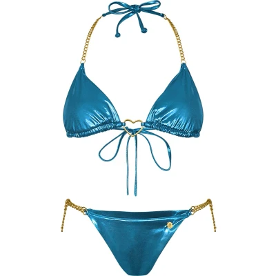 Afbeelding van Bikini metallic Blue S