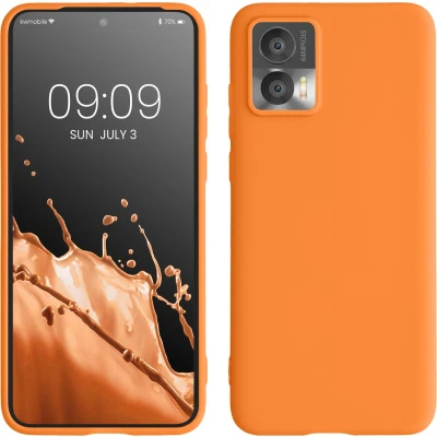 Afbeelding van kwmobile telefoonhoesje geschikt voor Motorola Edge 30 Neo Hoesje smartphone Back cover in fruitig oranje