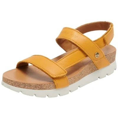 Afbeelding van Panama Jack Dames Selma Flat Sandaal, Ocre B22, 38 EU, EU
