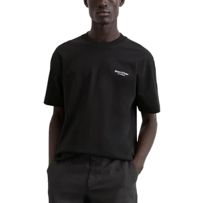 Afbeelding van Marc O&#039;Polo Short Sleeve CREW NECK Artwork Tshirt print, Heren, Maat: Medium, Black