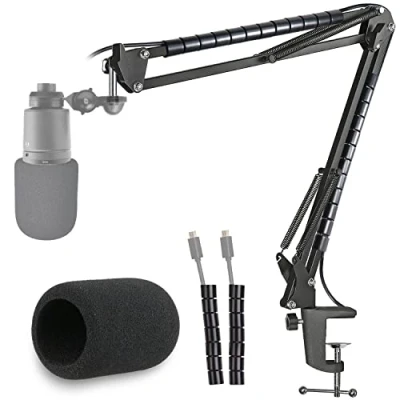 Afbeelding van AT2020 microfoonarm met popbescherming, Boom Arm voor Audio Technica AT2020USB + AT2035 microfoonstandaard van YOUSHARES