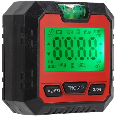 Afbeelding van Digitale Niveaubox Magnetische Elektronische Niveau en Hoekmeter Mini hoekzoeker Gradenboog inclinometer instrument voor Timmerwerk Bouwen Metselwerk