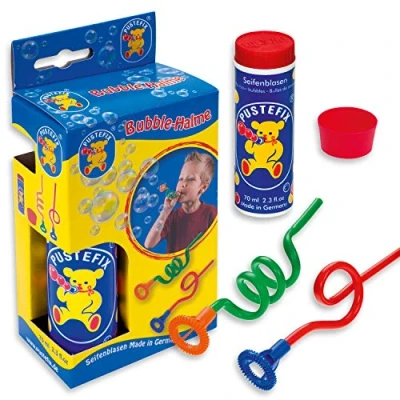 Afbeelding van PUSTEFIX 2 Bubble halmen I 70ml zeepbellen water Bubbles