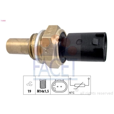 Afbeelding van Sensor, olietemperatuur FACET 7.3350