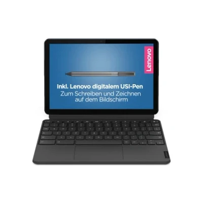 Afbeelding van Lenovo IdeaPad Duet Chromebook (10,1 inch, 1920x1200, Full HD, Wideview, Touch) Tablet PC (MediaTek P60T, 4GB RAM, 64GB eMCP4x, WLAN, ARM Mali G72 MP3 GPU, Chrome OS) blauw/grijs incl. USI Pen