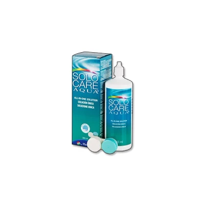 Afbeelding van SOLOCARE AQUA Multipack 3 x 360ml + lenshouders Lenzenvloeistof