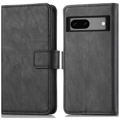 Afbeelding van Google Pixel 7a Hoesje Kunstleder iMoshion Bookcase Zwart Telefoonhoesje