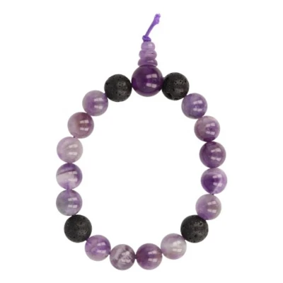 Afbeelding van Ruben Robijn Amethist powerbead mannen extra lange armband