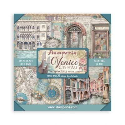 Afbeelding van Stamperia Venice City of Art 8x8 Inch Paper Pack Maxi (Single Face) (SBBSXB14)