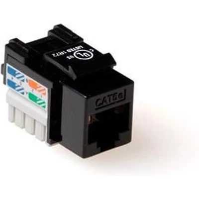 Afbeelding van ACT TD5014 Keystone Jack CAT5E Unshielded Down Zwart