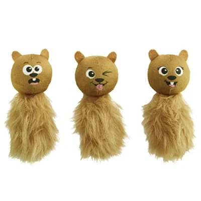 Afbeelding van Nina Ottosson by Outward Hound Plush Replacement Chipmunk Toys for Snuffle N&#039; Treat Dog Ball Puzzle 3 Pack