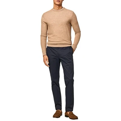Afbeelding van Hackett London Perfect Tencel chinobroek voor heren, marineblauw, 33W/34L, 33W / 34L