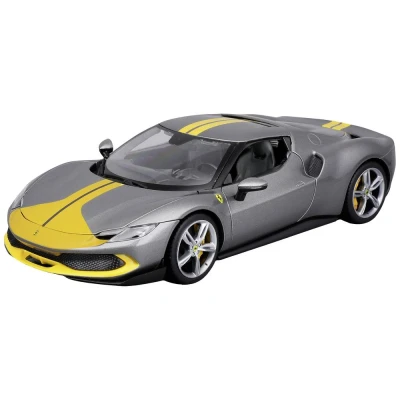 Afbeelding van Bburago Ferrari R&amp;P 296GTB Assetto Fiorano, grau/gelb 1:18 Auto