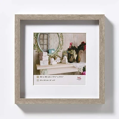 Afbeelding van walther design fotolijst grijs 30 x cm met passe partout, Stockholm houten lijst EA339D