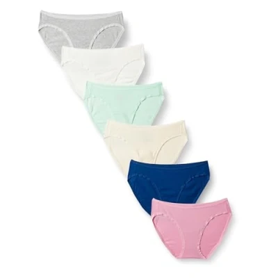 Afbeelding van Amazon Essentials Women&#039;s Katoenen onderbroek in bikinimodel (verkrijgbaar grote maten), Pack of 6, Veelkleurig/Effen kleuren, 44