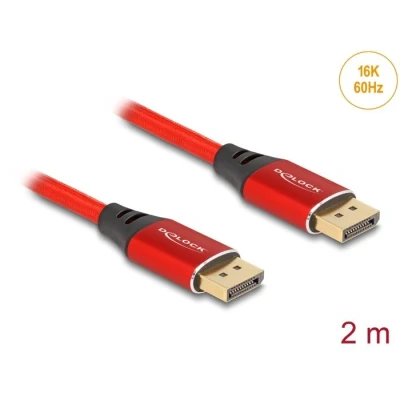 Afbeelding van Delock DisplayPort Kabel 16K 60 Hz 2 m rot Metall HQ products