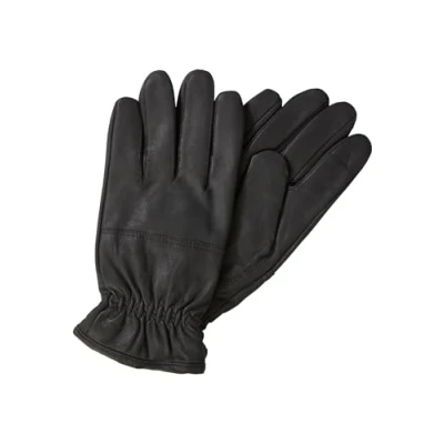 Afbeelding van camel active Leren handschoenen met screen tab functie Maat menswear M Asfalt