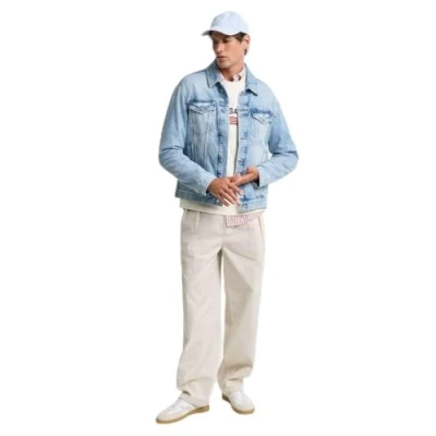 Afbeelding van Gant heren Spijkerjas met lichte wassing in de kleur Indigo, maat: XL