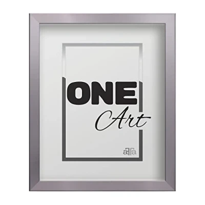 Afbeelding van aFFa frames, Hekla, MDF fotolijst, onderhoudsvriendelijk, rechthoekig, met acrylglas front, zilver, 40 x 60 cm