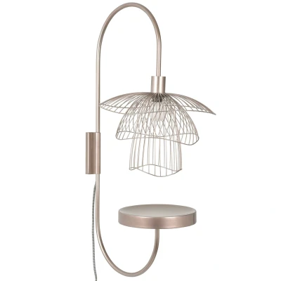 Afbeelding van Forestier Papillon wandlamp met plateau pink copper