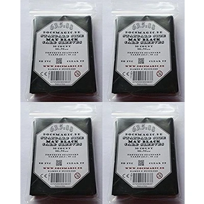Afbeelding van Docsmagic.de 2 x 100 Double Mat Black Card Sleeves Standard Size 66 91 PKM MTG