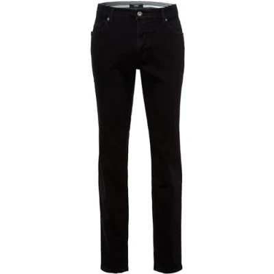 Afbeelding van EUREX by BRAX Regular Fit Five Pocket Broek zwart, Effen