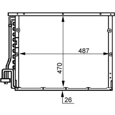 Afbeelding van Condensor, airconditioning MAHLE AC 179 000S