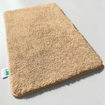 Afbeelding van casa pura Hoogpolige badmat ‘Sky Soft’ zacht, pluizig, wasbaar, antislip badkamertapijt in Shaggy look getest op schadelijke stoffen 16 kleuren, 6 maten 70 x 120 cm beige