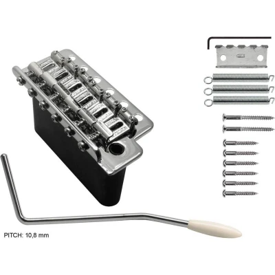 Afbeelding van Tremolo, pitch 10,8mm, with screws, solid steel block, nickel