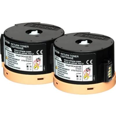 Afbeelding van Epson S050711 Toner Zwart 2 pack