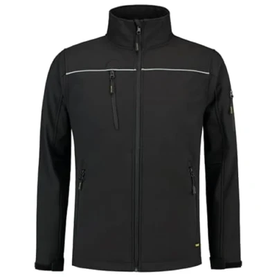 Afbeelding van Tricorp Softshell Luxe Kids 402016 Zwart Maat 128