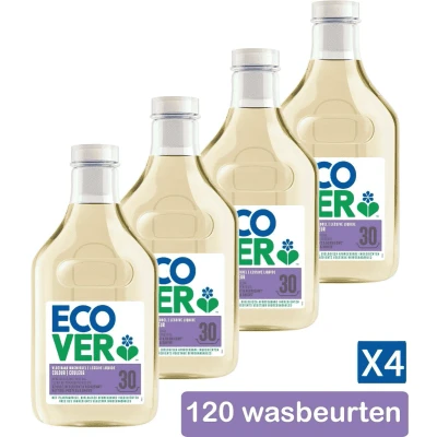 Afbeelding van Ecover Vloeibaar Wasmiddel Colour Appelbloesem &amp; Freesia Voordeelverpakking 4x1,5 Liter