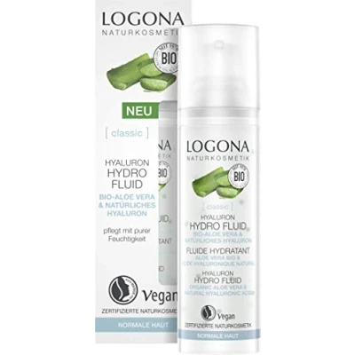 Afbeelding van Logona Hyaluron serum met sterk geconcentreerde biologische aloë vera en hyaluronzuur, hydrovloeistof hydrateert het gezicht, natuurlijke veganistische gezichtsverzorging, 30 ml