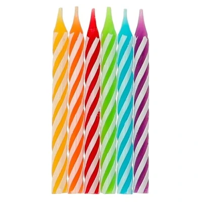 Afbeelding van Folat Kaarsjes rainbow twist 6 cm (10 stuks)
