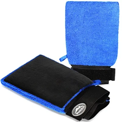 Afbeelding van 2 Pack Clay Mitt, WEEKSUN Mitt voor autodetaillering met elastische band Veicer0, Bars Auto Detailing Krasvrij Safe Eraser Cars Paint Polishing Bar Tool