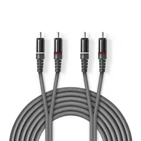 Afbeelding van Tulp kabel Nedis 1.5 meter (Stereo, 100% koper, Verguld)