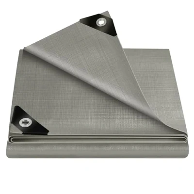Afbeelding van WOLTU Afdekzeil, met ingestanste ringen, waterdicht, 1,5 x 2 m, afdekzeil van PE, 280 g/m², uv bescherming en regenbescherming voor boot, auto, zwembad, grijs
