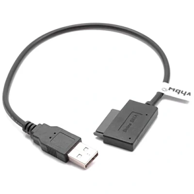 Afbeelding van vhbw Slimline SATA II 13 Pin CD DVD Drive naar USB Adapter Adapterkabel