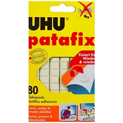 Afbeelding van UHU Wit 2 x Patafix, verwijderbare kleefpads, 80 stuks