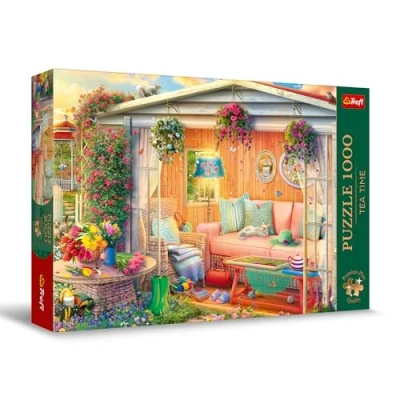 Afbeelding van Trefl Premium Plus Quality Puzzle Tea Time: Mijn favoriete plekken 1000 stukjes, Serie geschilderde nostalgische afbeeldingen, Perfect elementen, voor volwassenen en kinderen vanaf 12 jaar